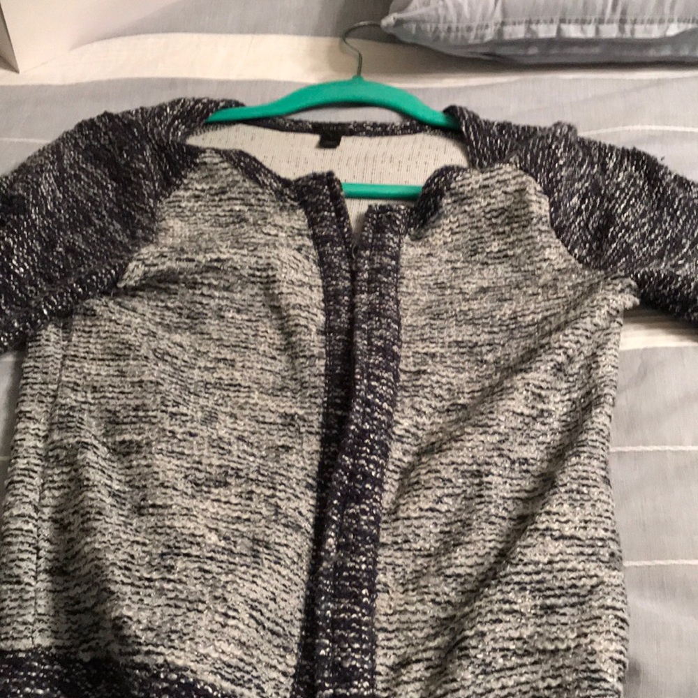 Zip Up Boucle Cardigan